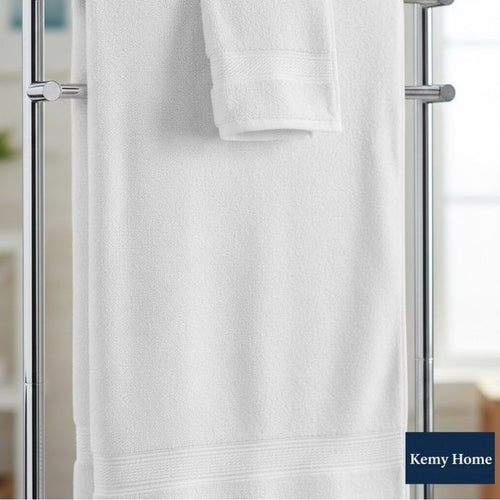 90x150 Otel Banyo Havlusu – Yumuşak & Emici, beyaz havlu, yumuşak dokulu, otel için ideal.