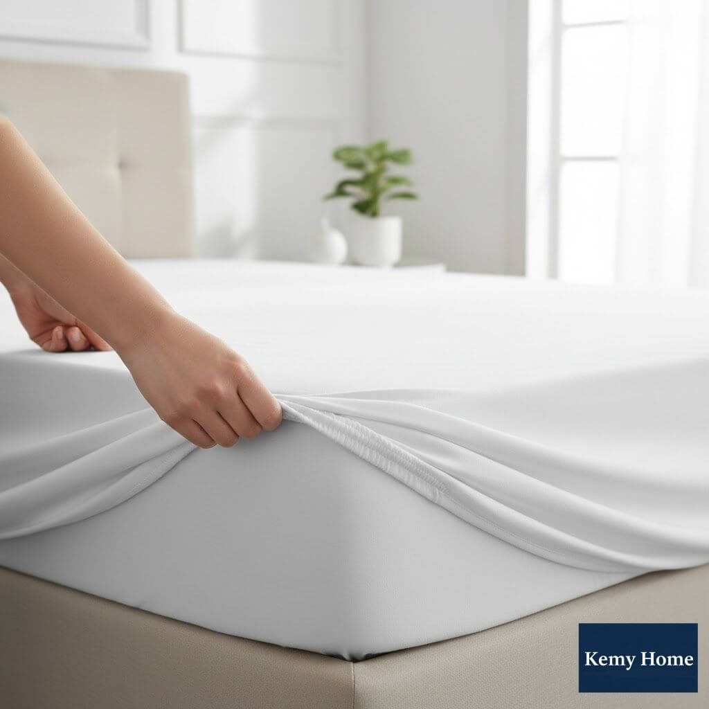 Lastikli Çarşaf Takımı Tekli beyaz